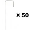 GT GARDEN Lot De 50 Piquets De Fixation Pour Jardin En Acier Galvanisé - Longueur 200 Mm