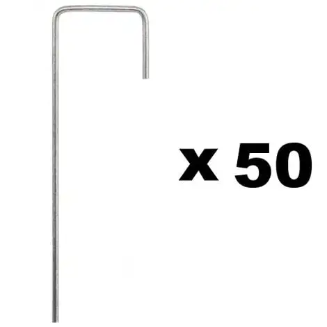 GT GARDEN Lot De 50 Piquets De Fixation Pour Jardin En Acier Galvanisé - Longueur 200 Mm 1 GT GARDEN Lot De 50 Piquets De Fixation Pour Jardin En Acier Galvanisé - Longueur 200 Mm