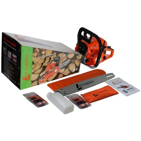 GT GARDEN Tronçonneuse Thermique 62 Cm3, 3.5 CV, Guide 50 Cm, 2 Chaînes 5 GT GARDEN Tronçonneuse Thermique 62 Cm3, 3.5 CV, Guide 50 Cm, 2 Chaînes – Image 5