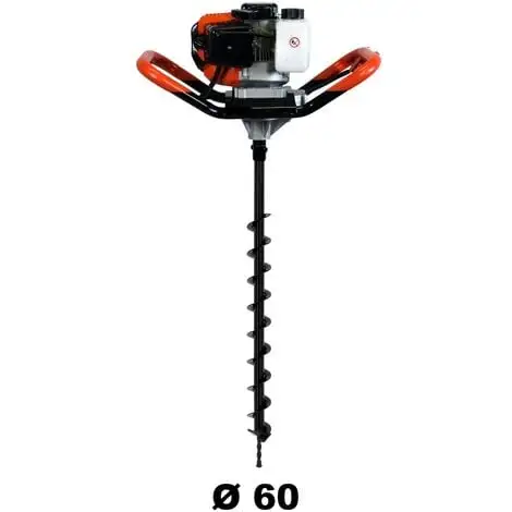GT GARDEN Tarière Thermique 52 Cm3, 3 CV + Mèche 60 Mm 1 GT GARDEN Tarière Thermique 52 Cm3, 3 CV + Mèche 60 Mm