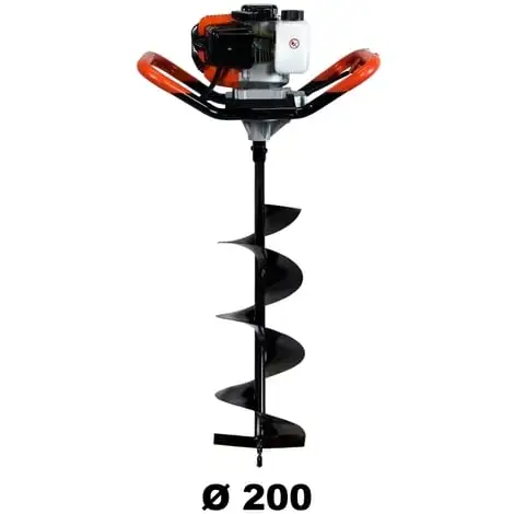 GT GARDEN Tarière Thermique 52 Cm3, 3 CV + Mèche 200 Mm 1 GT GARDEN Tarière Thermique 52 Cm3, 3 CV + Mèche 200 Mm