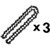 GT GARDEN Lot De 3 Chaînes 72 Maillons Pour Tronçonneuse