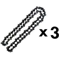 GT GARDEN Lot De 3 Chaînes 72 Maillons Pour Tronçonneuse