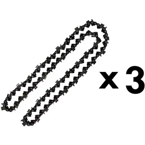 GT GARDEN Lot De 3 Chaînes 76 Maillons Pour Tronçonneuse 1 GT GARDEN Lot De 3 Chaînes 76 Maillons Pour Tronçonneuse