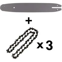 GT GARDEN Guide 12 Pouces (30 Cm) Avec Lot De 3 Chaînes 44 Maillons Pour Multifonction 4 En 1 Et Outil Sur Perche