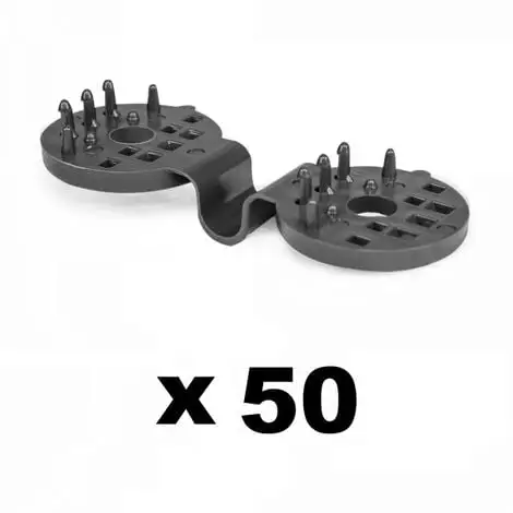 GT GARDEN Lot De 50 Clips De Fixation Gris Pour Brise Vue 1 GT GARDEN Lot De 50 Clips De Fixation Gris Pour Brise Vue